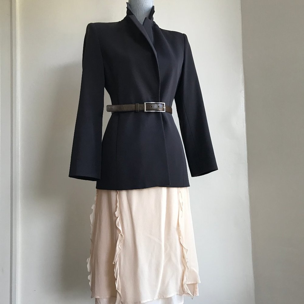 Vintage Emporio Armani blazer mushroom dark gray 6 - Picture 6 of 11